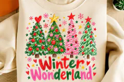 Winter Wonderland Christmas Crayon PNG Product Image 2