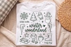Winter Wonderland Christmas PNG,Retro Holiday Doodle Product Image 2
