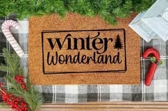Winter Wonderland SVG ,Christmas Doormat SVG Design Product Image 3