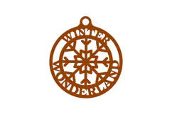 Winter Wonderland Ornament Laser Cut File Template Product Image 2