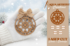 Winter Wonderland Ornament Laser Cut File Template Product Image 1