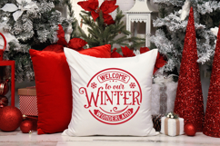 Welcome to Our Winter Wonderland Round SVG Ornament Product Image 2