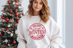 Welcome to Our Winter Wonderland Round SVG Ornament Product Image 5