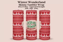 winter wonderland skinny tumbler sublimation wrap with high resolution and transparant background are for 20oz and 30oz skinny tumbler