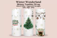 winter wonderland skinny tumbler sublimation wrap with high resolution and transparant background are for 20oz and 30oz skinny tumbler