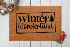 Winter Wonderland SVG ,Christmas Doormat SVG Design Product Image 2