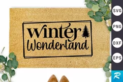 Winter Wonderland SVG ,Christmas Doormat SVG Design Product Image 1