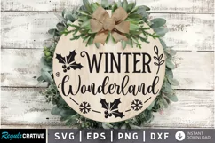 Winter wonderland SVG, Christmas Door SVG Design Product Image 1