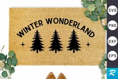 Winter Wonderland SVG ,Christmas Doormat SVG Design Product Image 1