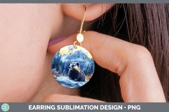 GorgeousWinter Woodland Animals Round Earrings design.