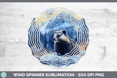 GorgeousWinter Woodland Animals Wind Spinner design.