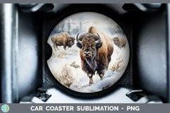GorgeousWinter Woodland Animals Car Coaster design.