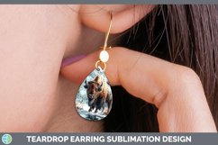 GorgeousWinter Woodland Animals Teardrop Earrings design.