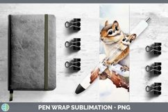 GorgeousWinter Woodland Animals Pen Wrap design.