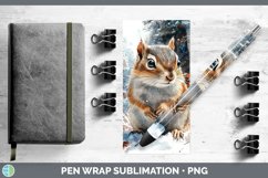 GorgeousWinter Woodland Animals Pen Wrap design.