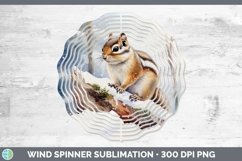 GorgeousWinter Woodland Animals Wind Spinner design.