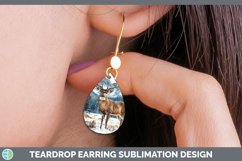 GorgeousWinter Woodland Animals Teardrop Earrings design.