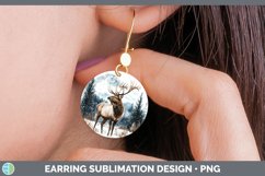 GorgeousWinter Woodland Animals Round Earrings design.