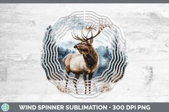 GorgeousWinter Woodland Animals Wind Spinner design.