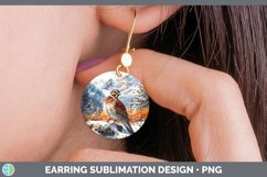 GorgeousWinter Woodland Animals Round Earrings design.