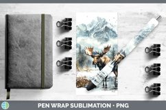 GorgeousWinter Woodland Animals Pen Wrap design.