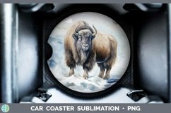 GorgeousWinter Woodland Animals Car Coaster design.