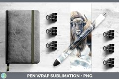 GorgeousWinter Woodland Animals Pen Wrap design.