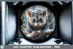 GorgeousWinter Woodland Animals Car Coaster design.