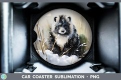 GorgeousWinter Woodland Animals Car Coaster design.