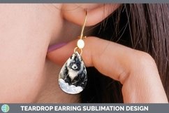 GorgeousWinter Woodland Animals Teardrop Earrings design.
