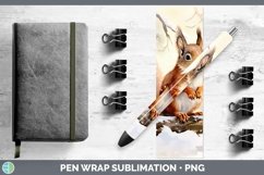 GorgeousWinter Woodland Animals Pen Wrap design.