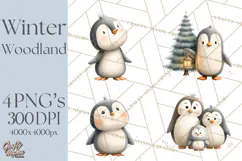 Cozy Winter Animals Clipart PNG, Neutral Woodland Critters Product Image 1