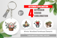 Winter Woodland Farmhouse Keychain Product Image 1