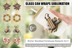 Winter Woodland Farmhouse Glass Can Product Image 1