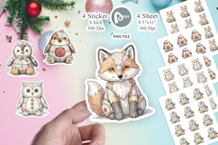 Winter Woodland Patchwork Sticker Product Image 1