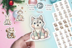 Winter Woodland Patchwork Sticker Product Image 1