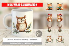 Winter Woodland Animals Mug Wrap Product Image 1