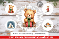Winter Woodland Animals Wind Spinner Product Image 1