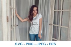 Hello January. Handwritten winter quote. SVG cut file Product Image 2