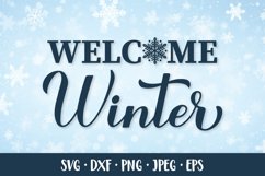 Welcome winter SVG. Winter quote. Seasonal design Product Image 1