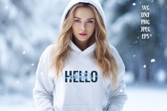 Hello Winter SVG. Winter quote. Seasonal calligraphy sign Product Image 2