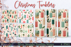 Christmas Tumbler Wraps | mid century patterns | Candle Product Image 1