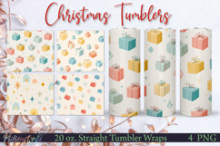 Winter Tumbler Wraps | mid century patterns | Christmas gift Product Image 1