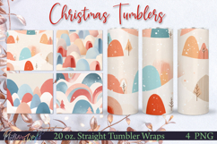 Winter Tumbler Wraps | mid century patterns | snowdrifts Product Image 1