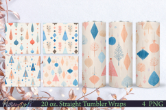 Winter Tumbler Wraps | mid century patterns | Christmas time Product Image 1