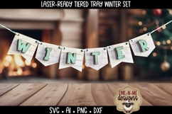 Winter Tiered Tray SVG | Laser Cut SVG Files | Six Designs Product Image 5