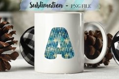 Winter Blue Alphabet Sublimation Designs - 26 PNG Product Image 2