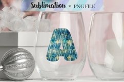 Winter Blue Alphabet Sublimation Designs - 26 PNG Product Image 4
