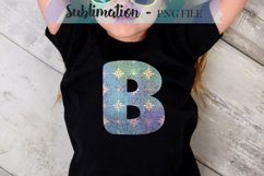 Winter Blue Alphabet Sublimation Designs - 26 PNG Product Image 6