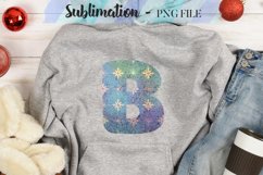 Winter Blue Alphabet Sublimation Designs - 26 PNG Product Image 7